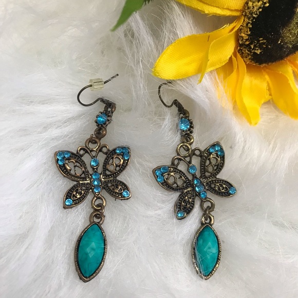 Butterfly Dangle Earrings - Picture 5 of 7